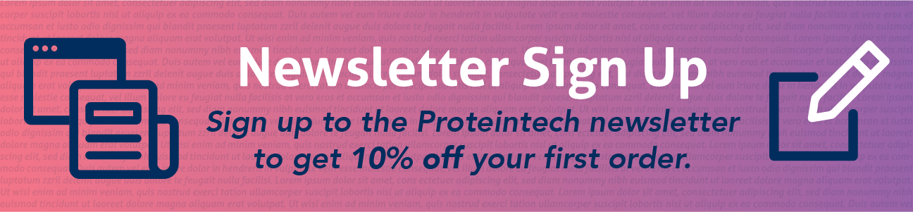 Proteintech newsletter sign up banner