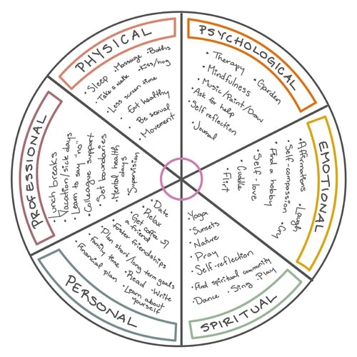 self care wheel large