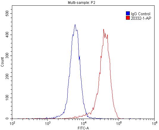 Flow cytometry (FC) experiment of SH-SY5Y cells using Adenosine A1 Receptor Polyclonal antibody (20332-1-AP)