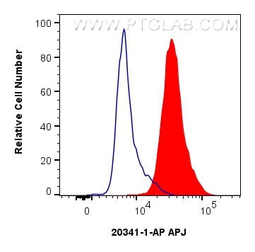 Flow cytometry (FC) experiment of SH-SY5Y cells using APJ Polyclonal antibody (20341-1-AP)