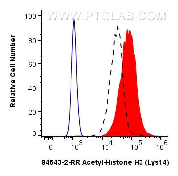 FC experiment of NIH/3T3 using 84543-2-RR Flow cytometry (FC) experiment of NIH/3T3 cells using Acetyl-Histone H3 (Lys14) Recombinant monoclonal a (84543-2-RR)