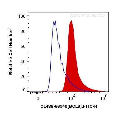 Flow cytometry (FC) experiment of Ramos cells using CoraLite®488-conjugated BCL6 Monoclonal antibody (CL488-66340)