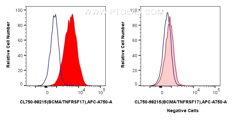 Flow cytometry (FC) experiment of U266 cells using CoraLite® Plus 750 Anti-Human BCMA/TNFRSF17 Rabbit (CL750-98215)
