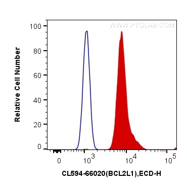 Flow cytometry (FC) experiment of HeLa cells using CoraLite®594-conjugated Bcl-XL Monoclonal antibody (CL594-66020)