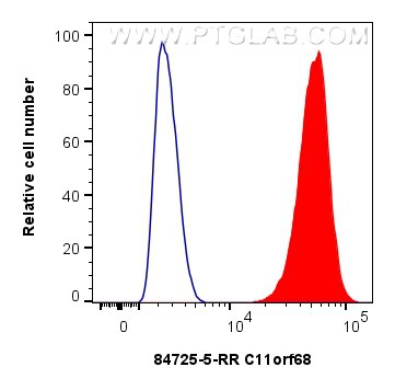 Flow cytometry (FC) experiment of U2OS cells using C11orf68 Recombinant antibody (84725-5-RR)