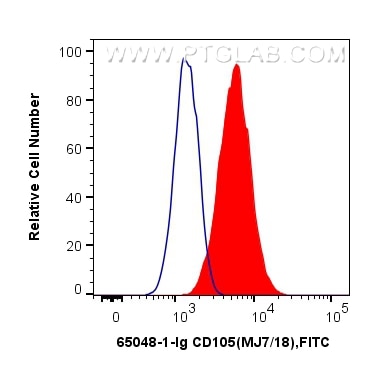 Flow cytometry (FC) experiment of bEnd.3 cells using Anti-Mouse CD105 (MJ7/18) (65048-1-Ig)