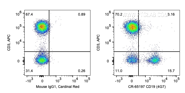 FC experiment of human PBMCs using CR-65197