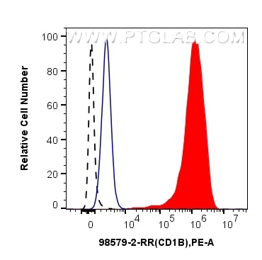 Flow cytometry (FC) experiment of human monocyte-derived mature dendritic cells using Anti-Human CD1b Rabbit Recombinant Antibody (98579-2-RR)