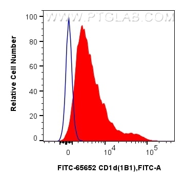 FC experiment of mouse splenocytes using FITC-65652 Flow cytometry (FC) experiment of mouse splenocytes using FITC Plus Anti-Mouse CD1d (1B1) Rat Recombinant An (FITC-65652)