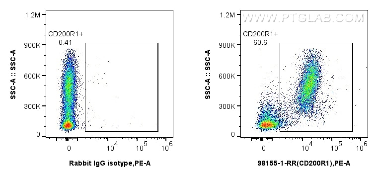 Flow cytometry (FC) experiment of mouse bone marrow cells using Anti-Mouse CD200R1 Rabbit Recombinant Antibody (98155-1-RR)