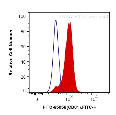 Flow cytometry (FC) experiment of BALB/c mouse splenocytes using FITC Anti-Mouse CD31 (390) (FITC-65058)