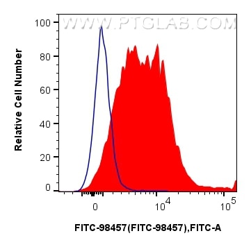 Flow cytometry (FC) experiment of rat splenocytes cells using FITC Plus Anti-Rat CD31 Rabbit Recombinant Antibod (FITC-98457)