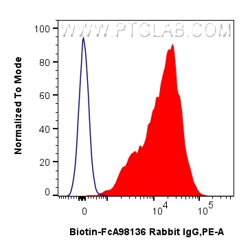 FC experiment of rat splenocytes using Biotin-FcA98208 Flow cytometry (FC) experiment of rat splenocytes cells using FcZero-rAb® Biotin Anti-Rat CD44 Rabbit Recombinan (Biotin-FcA98208)