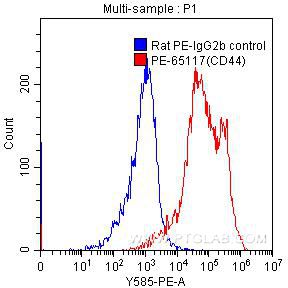 Flow cytometry (FC) experiment of mouse splenocytes using PE Anti-Mouse CD44 (IM7) (PE-65117)