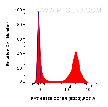 FC experiment of mouse splenocytes using PY7-65139 Flow cytometry (FC) experiment of mouse splenocytes using PE-Cyanine7 Anti-Mouse CD45R (B220) (RA3-6B2) (PY7-65139)