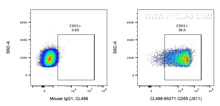 FC experiment of human PBMCs using CL488-65271