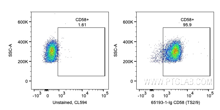 Flow cytometry (FC) experiment of human PBMCs using Anti-Human CD58 (TS2/9) (65193-1-Ig)