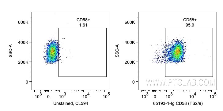 FC experiment of human PBMCs using 65193-1-Ig