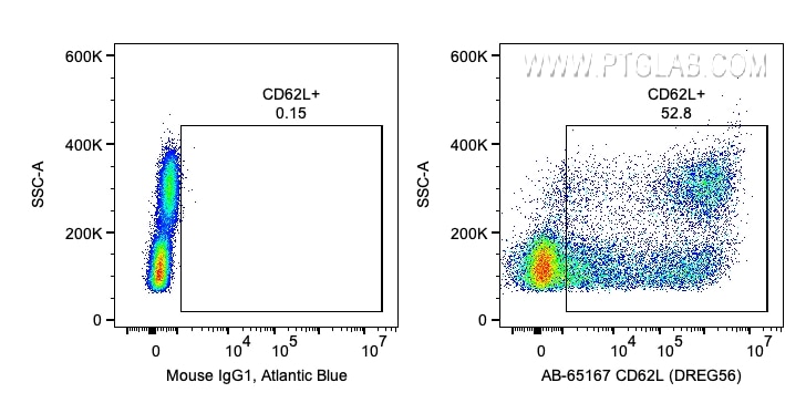 FC experiment of human PBMCs using AB-65167