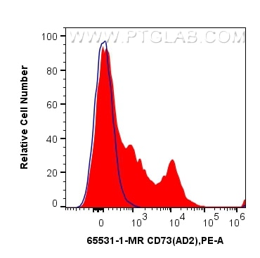 Flow cytometry (FC) experiment of human PBMCs using Anti-Human CD73 (AD2) Mouse IgG1 Recombinant Antib (65531-1-MR)