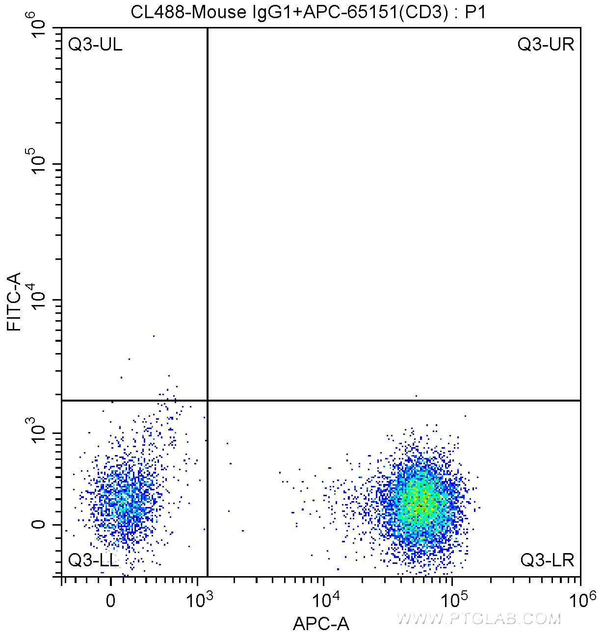 Flow cytometry (FC) experiment of human peripheral blood lymphocytes using CoraLite® Plus 488 Anti-Human CD8 (SK1) (CL488-65146)