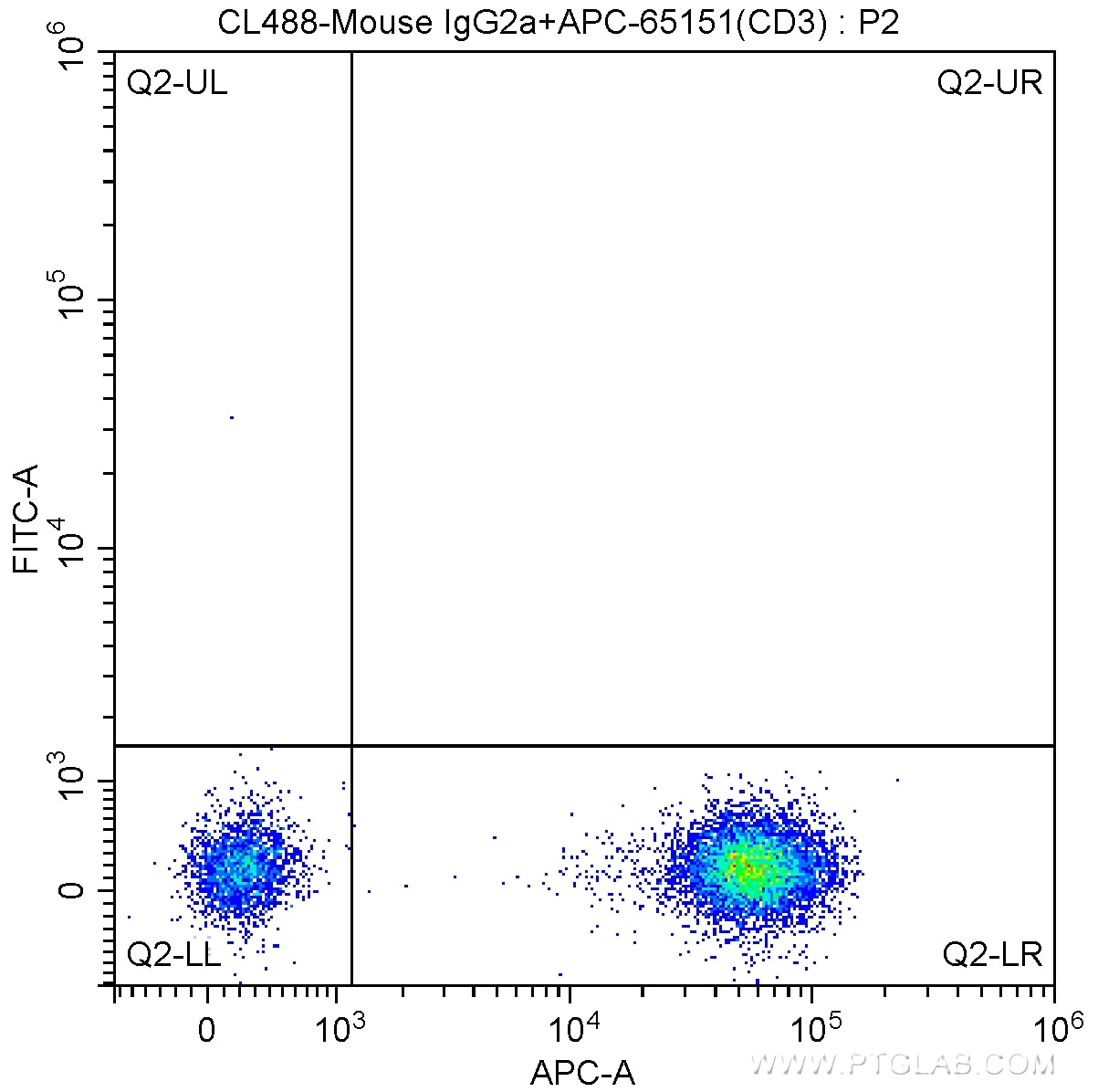 Flow cytometry (FC) experiment of human peripheral blood lymphocytes using CoraLite® Plus 488 Anti-Human CD8 (UCHT4) (CL488-65204)