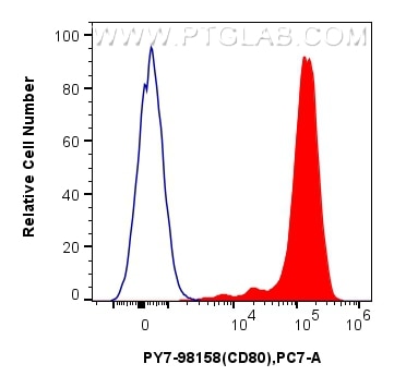 Flow cytometry (FC) experiment of mouse peritoneal macrophages using PE-Cyanine7 Anti-Mouse CD80 Rabbit Recombinant Ant (PY7-98158)
