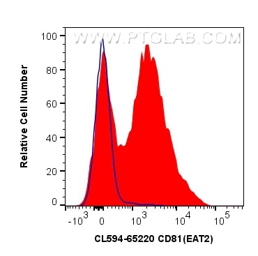 Flow cytometry (FC) experiment of mouse splenocytes using CoraLite®594 Anti-Mouse CD81 (EAT2) (CL594-65220)