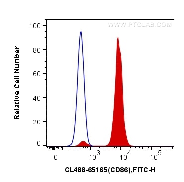 FC experiment of human peripheral blood monocytes using CL488-65165