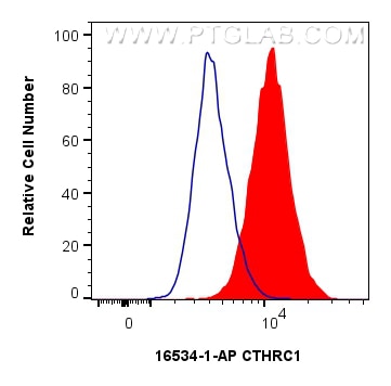 Flow cytometry (FC) experiment of A375 cells using CTHRC1 Polyclonal antibody (16534-1-AP)