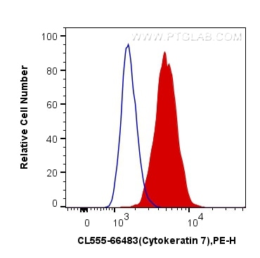 FC experiment of HeLa using CL555-66483