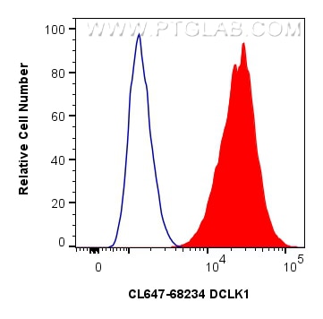 Flow cytometry (FC) experiment of Neuro-2a cells using CoraLite® Plus 647-conjugated DCLK1 Monoclonal ant (CL647-68234)