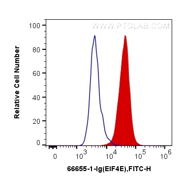 Flow cytometry (FC) experiment of HepG2 cells using EIF4E Monoclonal antibody (66655-1-Ig)