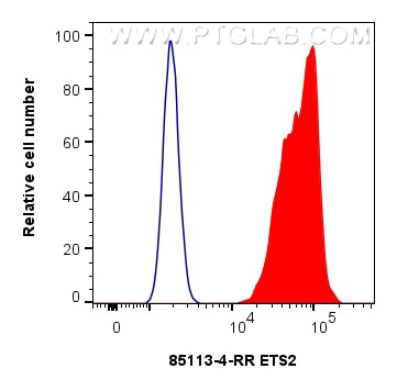 Flow cytometry (FC) experiment of MCF-7 cells using ETS2 Recombinant antibody (85113-4-RR)