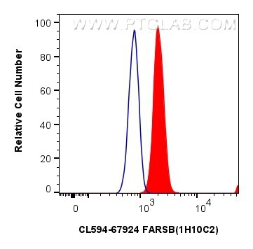 Flow cytometry (FC) experiment of U-251 cells using CoraLite®594-conjugated FARSB Monoclonal antibody (CL594-67924)