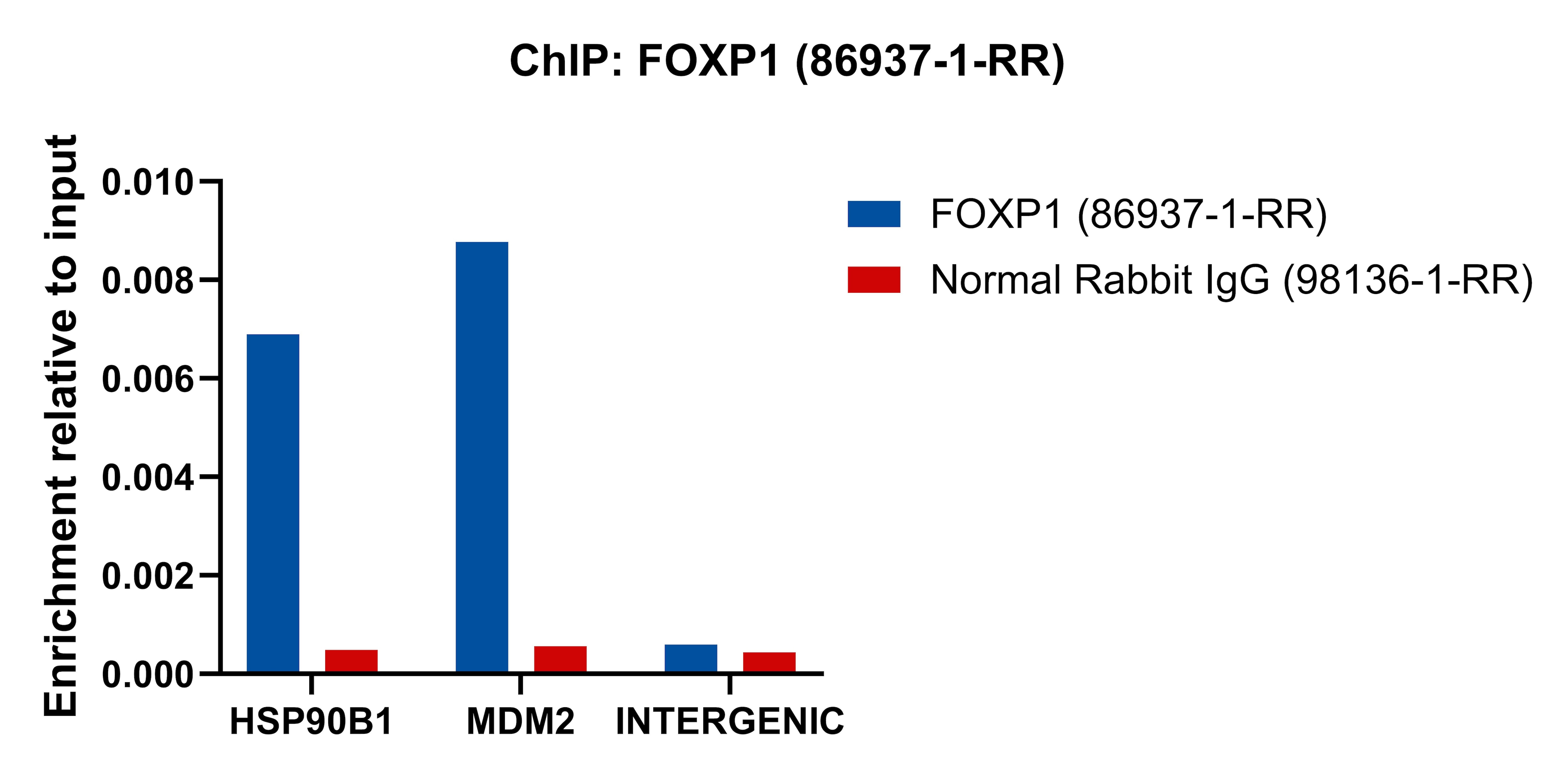 ChIP experiment of Raji cells using FOXP1 Recombinant monoclonal antibody (86937-1-RR)