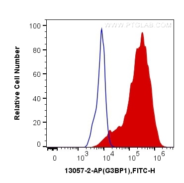 Flow cytometry (FC) experiment of HeLa cells using G3BP1 Polyclonal antibody (13057-2-AP)