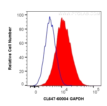 Flow cytometry (FC) experiment of HeLa cells using CoraLite® Plus 647-conjugated GAPDH Monoclonal ant (CL647-60004)