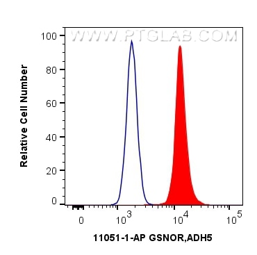 Flow cytometry (FC) experiment of K-562 cells using GSNOR,ADH5 Polyclonal antibody (11051-1-AP)