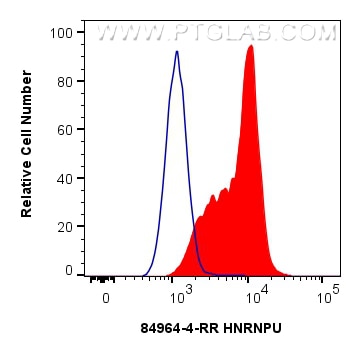 Flow cytometry (FC) experiment of HepG2 cells using HNRNPU Recombinant antibody (84964-4-RR)