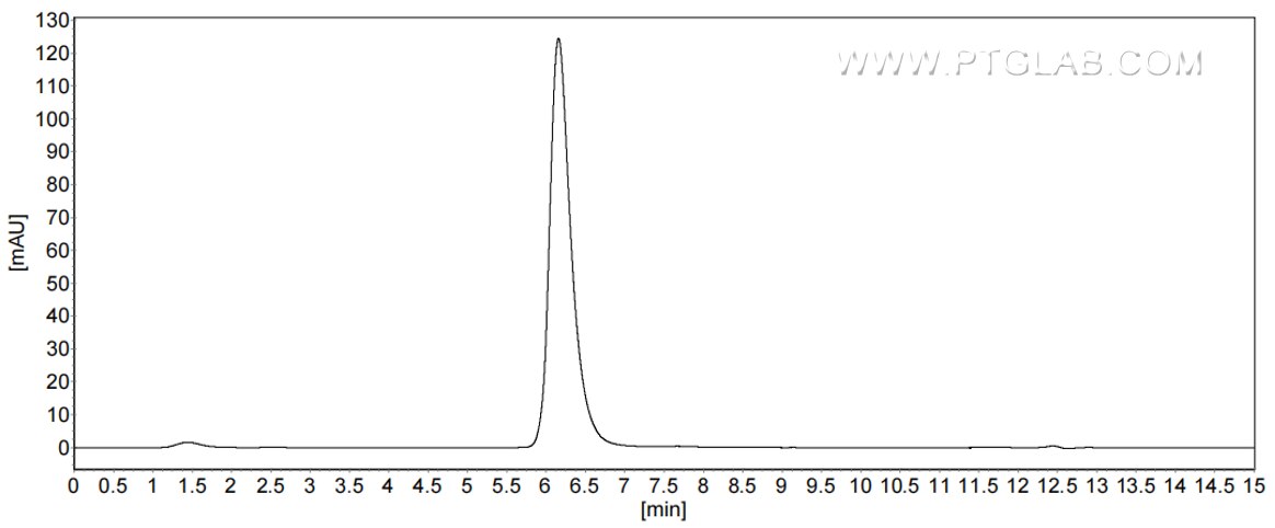The purity of inant Human VEGFR3/FLT4 was greater than 90% as determined by SEC-HPLC.