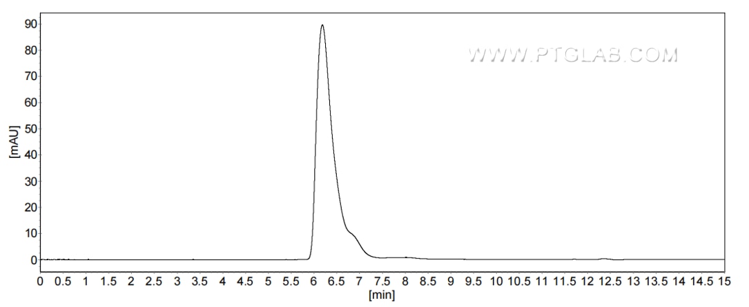 The purity of Mouse TNFSF11/RANKL was greater than 90% as determined by SEC-HPLC. The purity of Mouse TNFSF11/RANKL was greater than 90% as determined by SEC-HPLC.