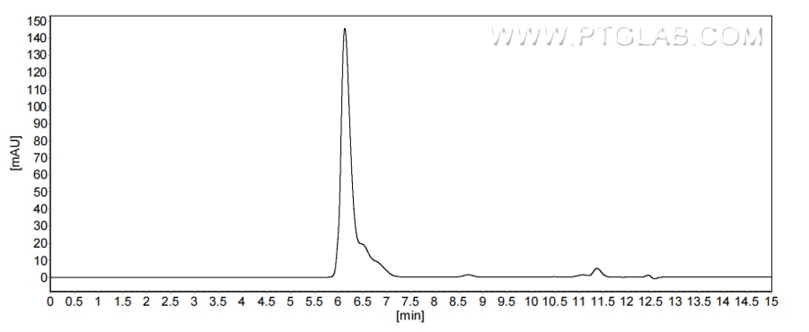 The purity of Mouse MerTK was greater than 90% as determined by SEC-HPLC.