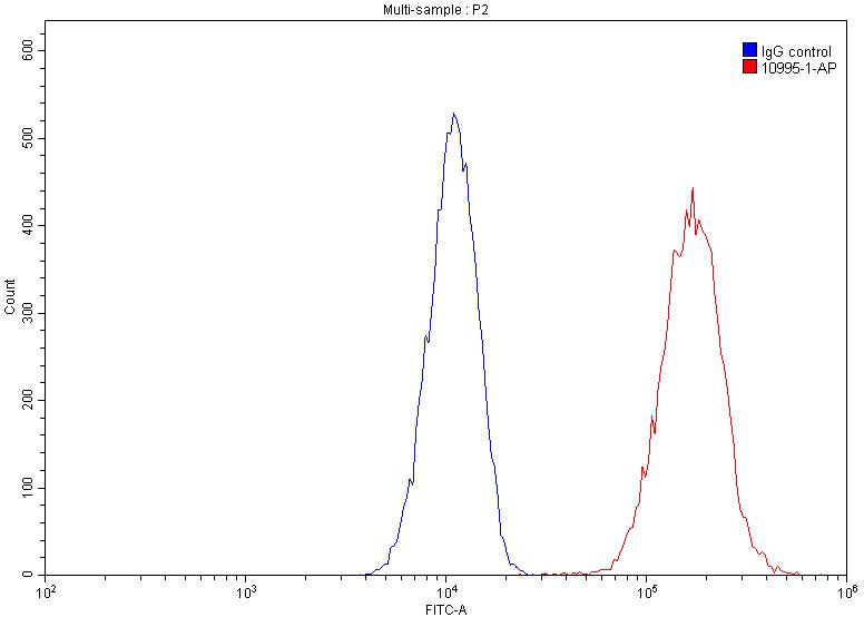 FC experiment of HeLa using 10995-1-AP