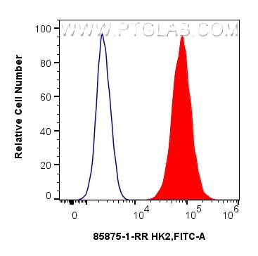 Flow cytometry (FC) experiment of HepG2 cells using Hexokinase 2 Recombinant monoclonal antibody (85875-1-RR)