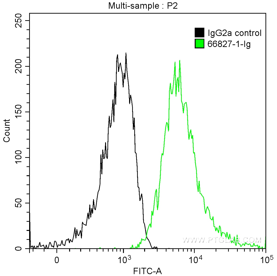 Flow cytometry (FC) experiment of THP-1 cells using IBA1 Monoclonal antibody (66827-1-Ig)
