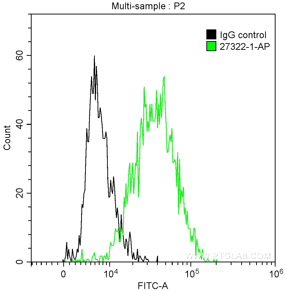 FC experiment of HUVEC using 27322-1-AP