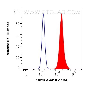 Flow cytometry (FC) experiment of K-562 cells using IL-11RA Polyclonal antibody (10264-1-AP)