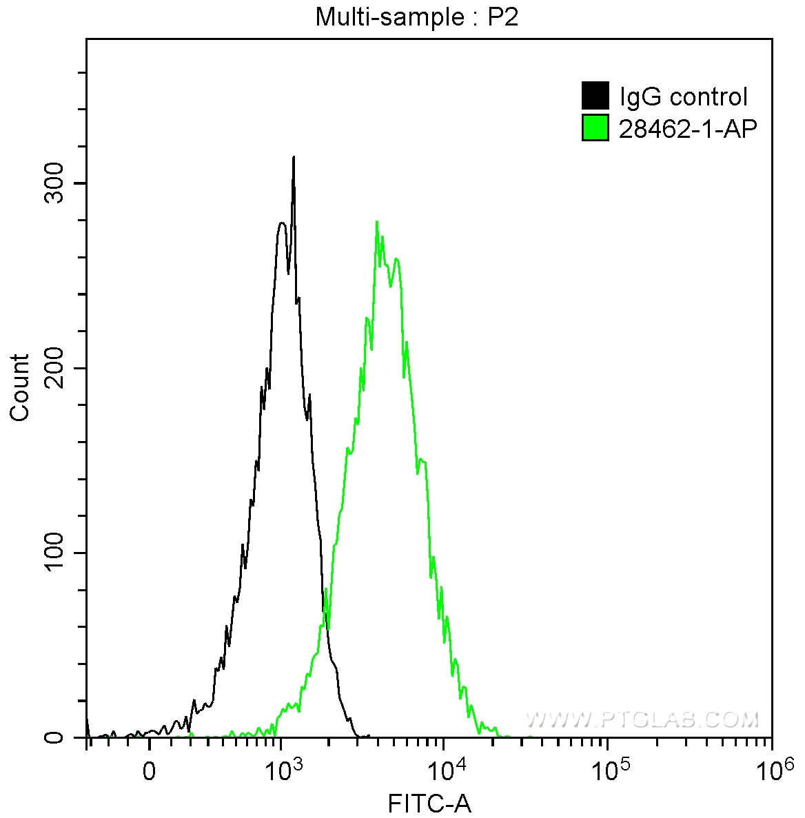 Flow cytometry (FC) experiment of A431 cells using Involucrin Polyclonal antibody (28462-1-AP)