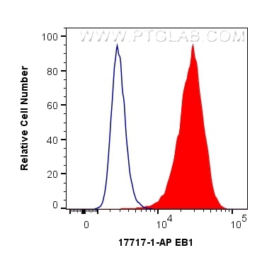 Flow cytometry (FC) experiment of HeLa cells using EB1 Polyclonal antibody (17717-1-AP)